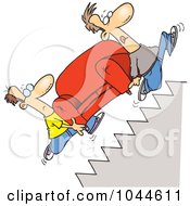 Poster, Art Print Of Cartoon Movers Carrying A Sofa Up Stairs