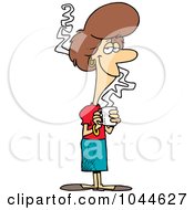 Poster, Art Print Of Cartoon Pleasant Businesswoman Holding Coffee