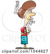 Royalty Free RF Clip Art Illustration Of A Cartoon Pleasant Businesswoman Holding Coffee
