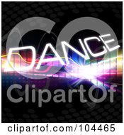 Poster, Art Print Of Colorful Equalizer With The Word Dance On Black