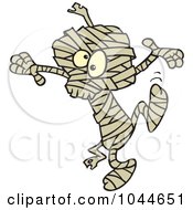 Royalty Free RF Clip Art Illustration Of A Cartoon Dancing Mummy by toonaday