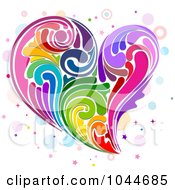 Poster, Art Print Of Colorful Rainbow Swirl Heart