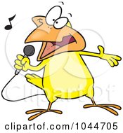 Poster, Art Print Of Cartoon Singing Canary