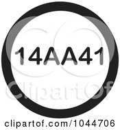 Poster, Art Print Of Black And White Round 14aa41 Text Message Icon