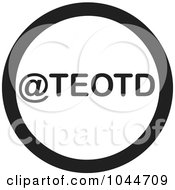Black And White Round Teotd Text Message Icon