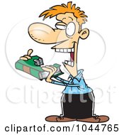 Royalty Free RF Clip Art Illustration Of A Cartoon Man Taking A Bite Out Of A Book