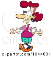 Royalty Free RF Clip Art Illustration Of A Cartoon Goofy Woman