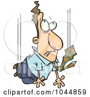 Royalty Free RF Clip Art Illustration Of A Cartoon Free Falling Businessman