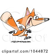 Poster, Art Print Of Cartoon Running Fox