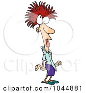Royalty Free RF Clip Art Illustration Of A Cartoon Frazzled Businesswoman