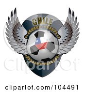 Poster, Art Print Of Winged Chile Soccer Ball Crest