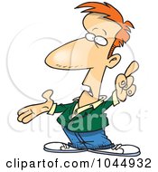 Poster, Art Print Of Cartoon Man Talking And Pointing