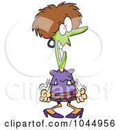 Royalty Free RF Clip Art Illustration Of A Cartoon Frustrated Businesswoman