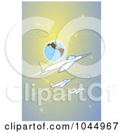 Poster, Art Print Of Three Jets Flying Around Earth