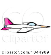 Royalty Free RF Clipart Illustration Of A Cartoon Jet by xunantunich