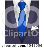 Royalty Free RF Clipart Illustration Of A 3d Blue Tie And Suit