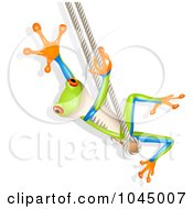 Royalty Free RF Clipart Illustration Of A 3d Tree Frog Waving And Swinging by Oligo