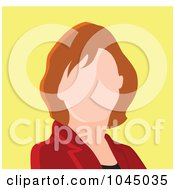 Royalty Free RF Clip Art Illustration Of A Faceless Businesswoman Avatar 3