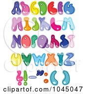 Poster, Art Print Of Digital Collage Of Colorful Alphabet Letters