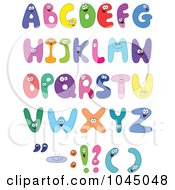 Poster, Art Print Of Digital Collage Of Colorful Alphabet Characters