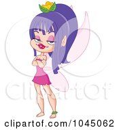 Poster, Art Print Of Purple Haired Fairy Girl Standing With Her Arms Folded