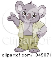 Poster, Art Print Of Friendly Koala Standing And Presenting