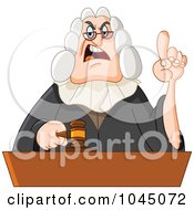 Poster, Art Print Of Stern Judge Holding Up A Finger