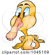 Royalty Free RF Clip Art Illustration Of A Yellow Duck 1