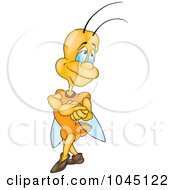 Royalty Free RF Clip Art Illustration Of A Yellow Bug