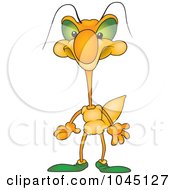 Royalty Free RF Clip Art Illustration Of A Standing Yellow Bug