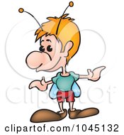 Royalty Free RF Clip Art Illustration Of A Bug Standing