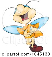 Royalty Free RF Clip Art Illustration Of A Laughing Bug