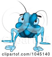 Poster, Art Print Of Blue Bug Glaring