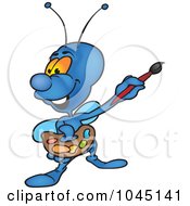 Royalty Free RF Clip Art Illustration Of A Painting Bug