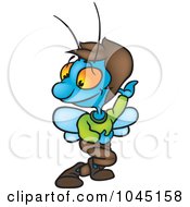 Royalty Free RF Clip Art Illustration Of A Gesturing Bug