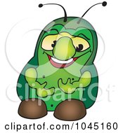 Royalty Free RF Clip Art Illustration Of A Chubby Green Bug