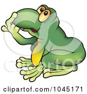 Royalty Free RF Clip Art Illustration Of A Thinking Frog