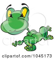 Royalty Free RF Clip Art Illustration Of A Green Frog