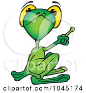 Royalty Free RF Clip Art Illustration Of A Pointing Frog