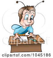 Poster, Art Print Of Beetle Leaning Over A Letter On A Desk