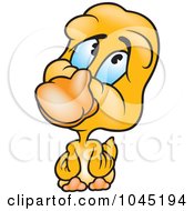 Royalty Free RF Clip Art Illustration Of A Sad Duck by dero
