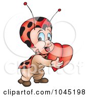 Royalty Free RF Clip Art Illustration Of A Love Ladybug by dero