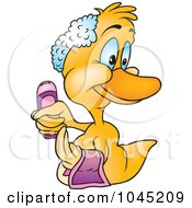 Royalty Free RF Clip Art Illustration Of A Bathing Duck