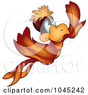 Royalty Free RF Clip Art Illustration Of A Flying Parrot 4