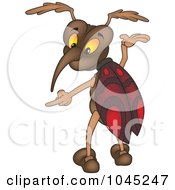 Royalty Free RF Clip Art Illustration Of A Red Beetle