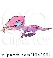 Royalty Free RF Clip Art Illustration Of A Purple Lizard by dero