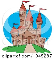 Poster, Art Print Of Cartoon Path Leading To A Castle
