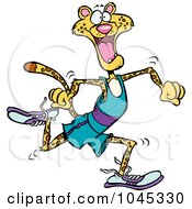 Royalty Free RF Clip Art Illustration Of A Cartoon Runner Cheetahs