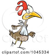 Royalty Free RF Clip Art Illustration Of A Cartoon Walking Chicken