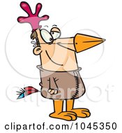 Royalty Free RF Clip Art Illustration Of A Cartoon Man In A Chicken Suit
